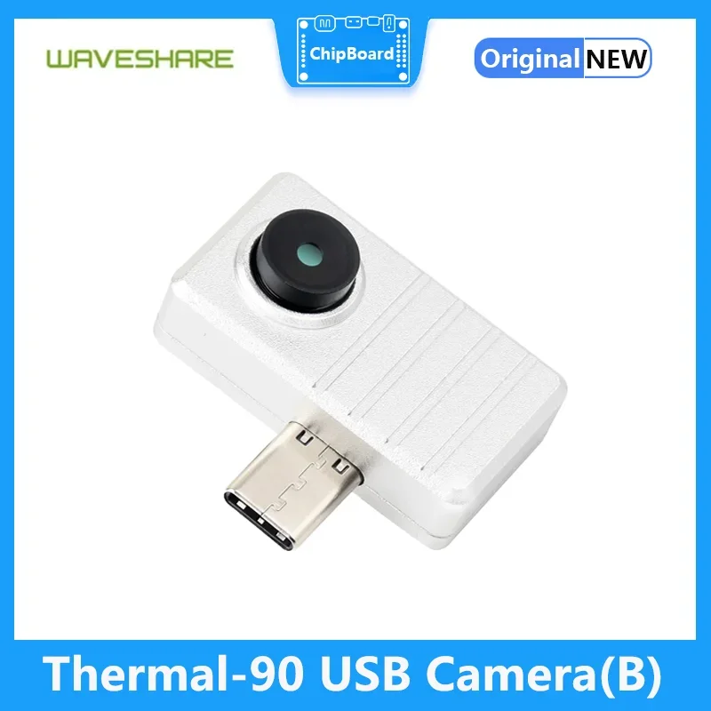 Waveshare Smartphone IR Thermal Imaging Camera (B) Type-C Port Plug And Play Options for 45° / 90° FOV, Aluminum Alloy Case