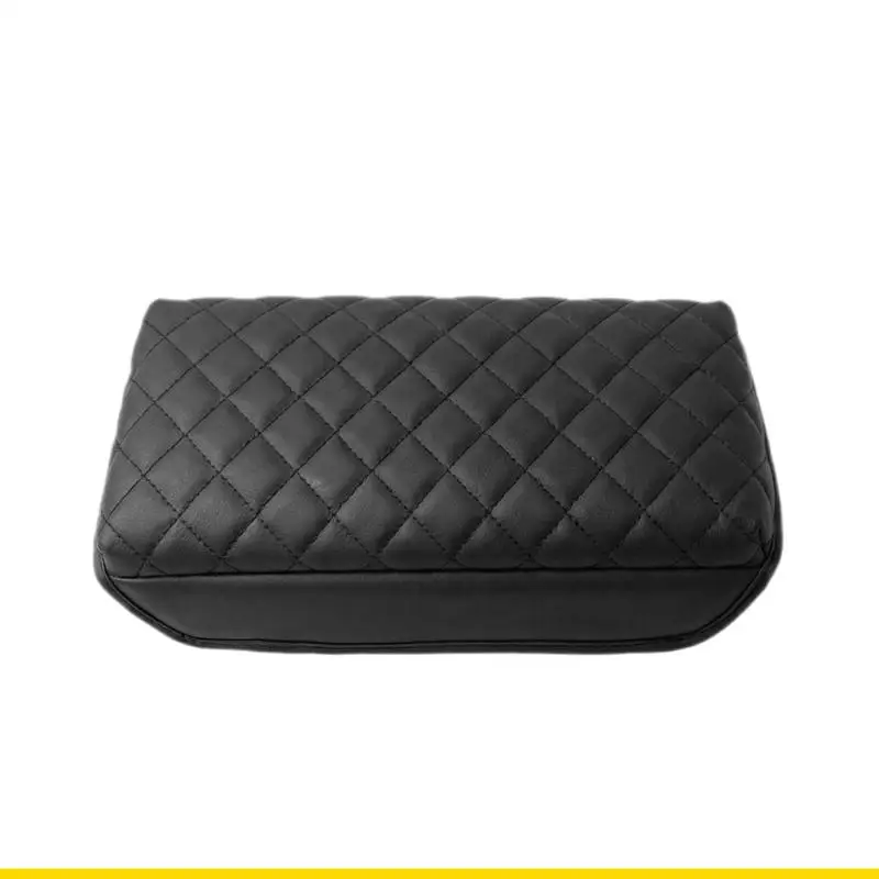 SZCH Black Microfiber Leather Center Console Cover Armrest Cushion for Select Model Car Enhances Driving Comfort