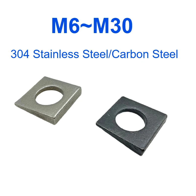 M6 M8 M10 M12 M14 M16 M18 M20 M22 M24 M27 M30 304 Stainless Steel/Carbon Steel Square Diagonal Gasket Washer Bevel Washers