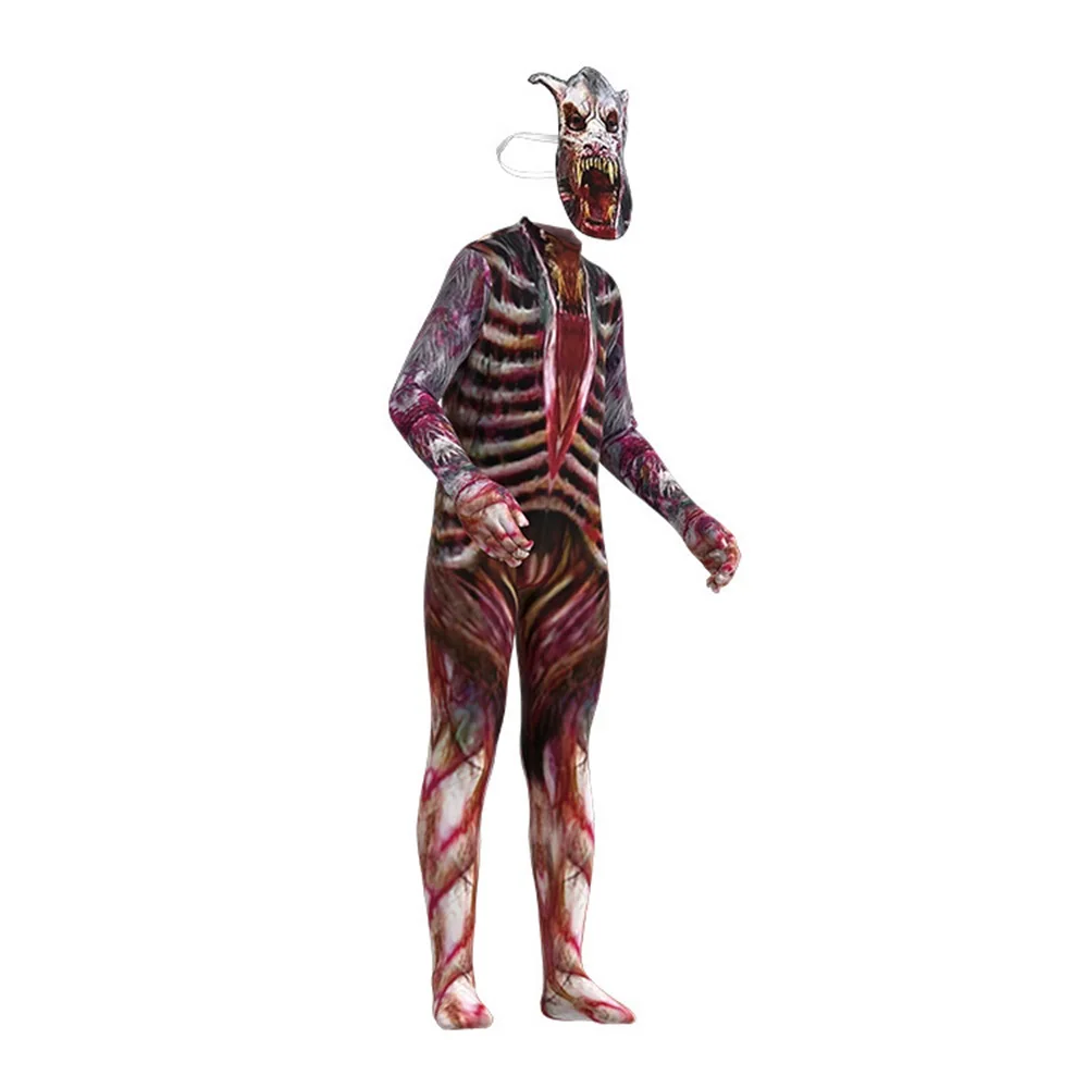 halloween horror ghost  skull Cosplay blood pig Ghost Costume Spandex Jumpsuit Halloween for Kid