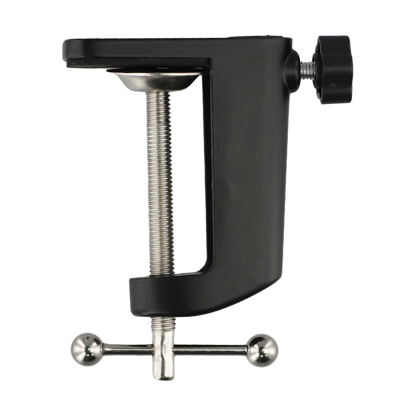 C-shaped Desk Clamp Aluminum Alloy Clamp Desk Lighting Adjustable Desk Mount 360 Rotation Scratch Protective Pad