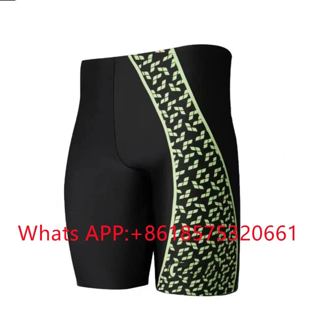 New Men's Swim Jammer Swimsuit Beach Tights Shorts Athletic Training Swimwear Swimming Trunks Bathing Suit Diving Surfing Pants