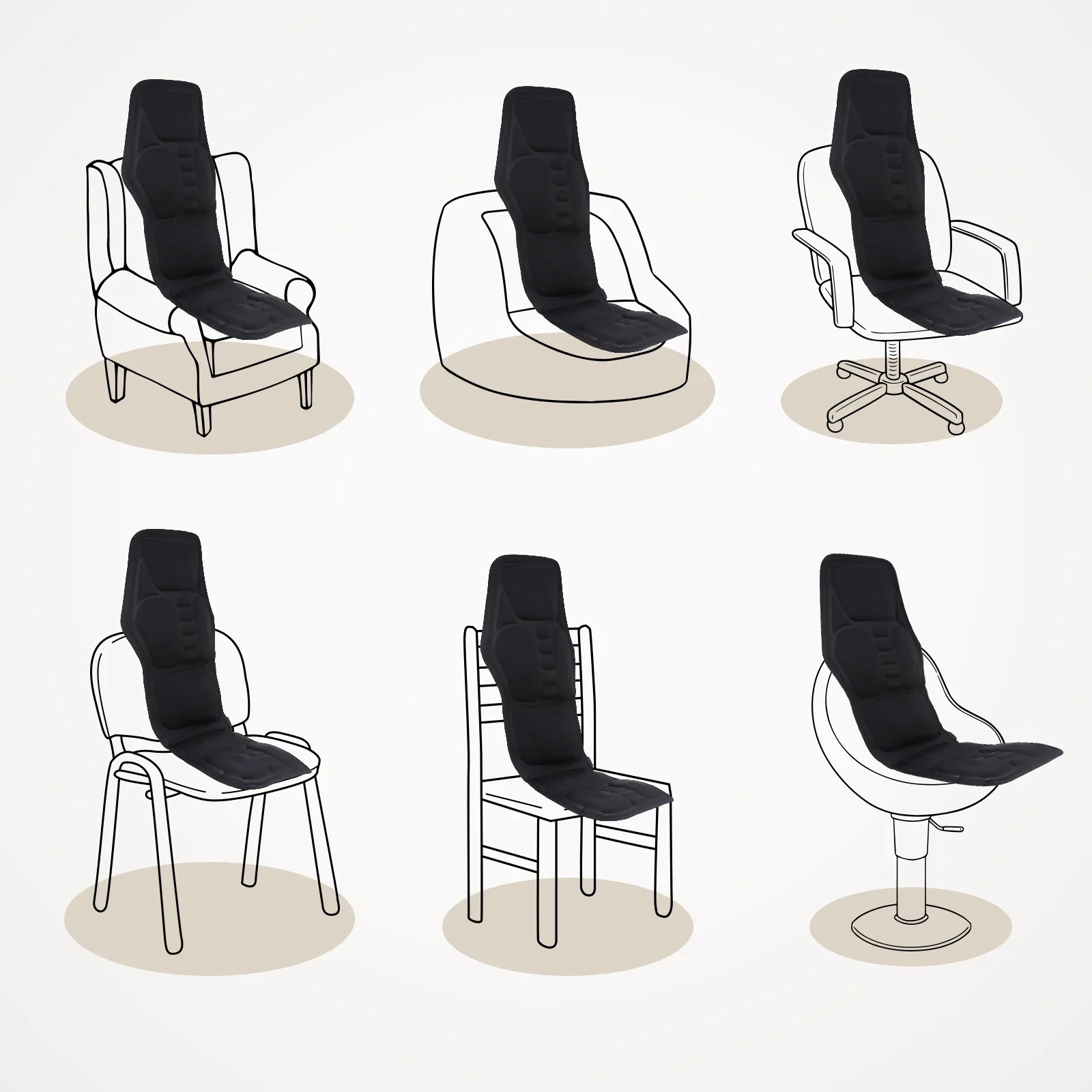 Electric Back Massager Infrared Full-Body Massage Chair Cushion Heating Vibrator Car Home Office Lumbar Neck Mattress Chair Mat view 6