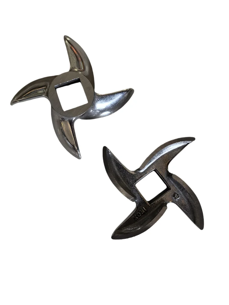 2PCS/lot Meat Grinder Parts blades #12 61mm 12mm square hole stainless steel cross round blade SS420