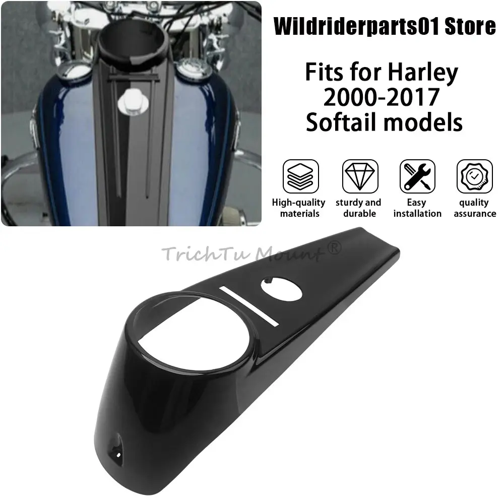 

Для моделей Harley 2000-2017 Softail, часть мотоцикла, растянутый топливный бак, панель приборной панели, крышка консоли, АБС-пластик, глянцевый черный/белый