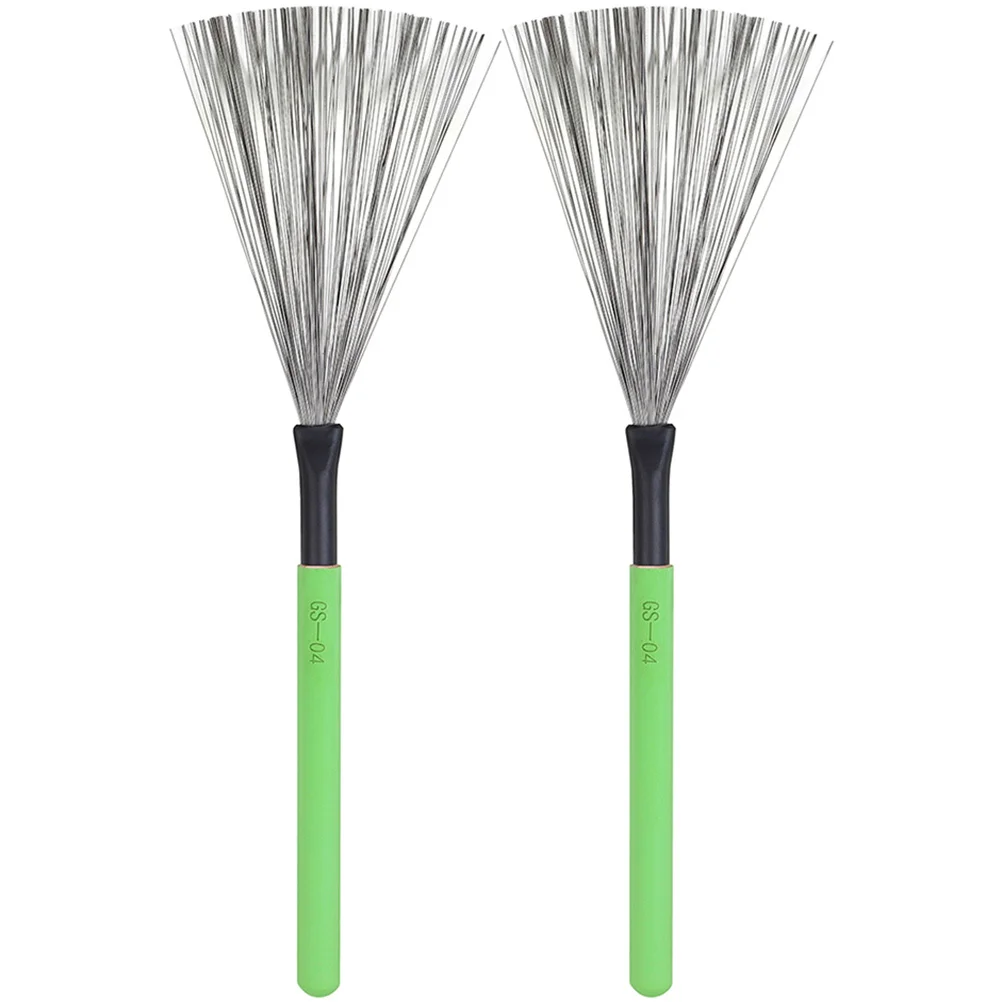 

1Pair Drum Wire Brushes Wooden Handle Practical Durable for Drum Set Jazz Drums Crisp Soft Tones Easy Grip Portable