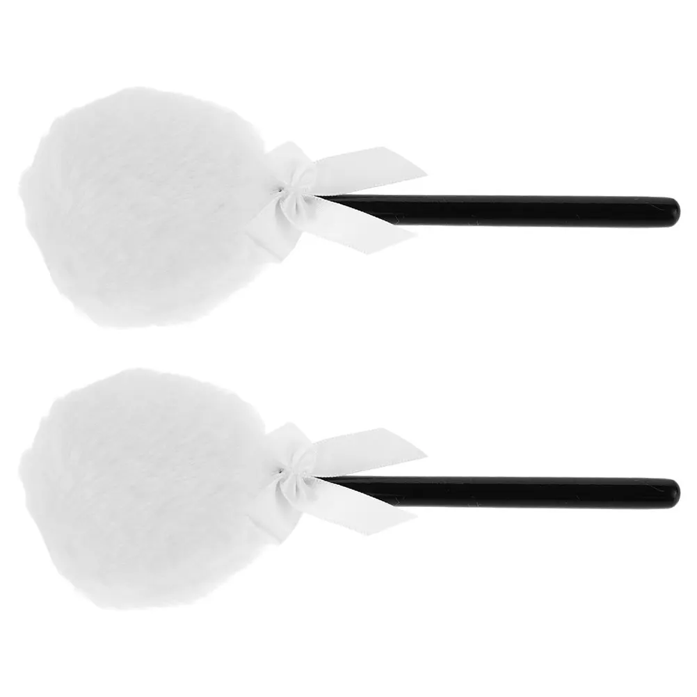 

2Pcs Super Soft Makeup Puff Container Blue Face Body Dusting Sponge Accessories Women Long Hair Design