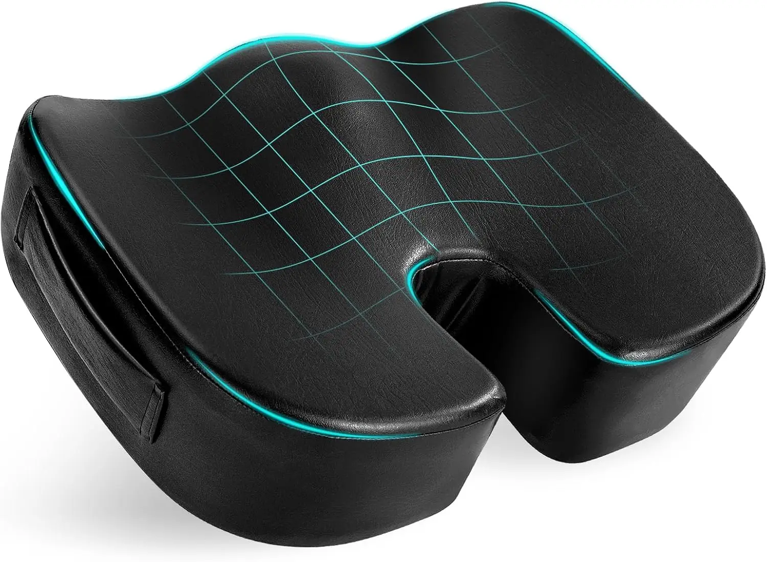 

Подушка для сиденья из пены с эффектом памяти 4 дюйма для облегчения боли при ишиасе и в спине, с нескользящим покрытием для офисных, автомобильных и игровых кресел