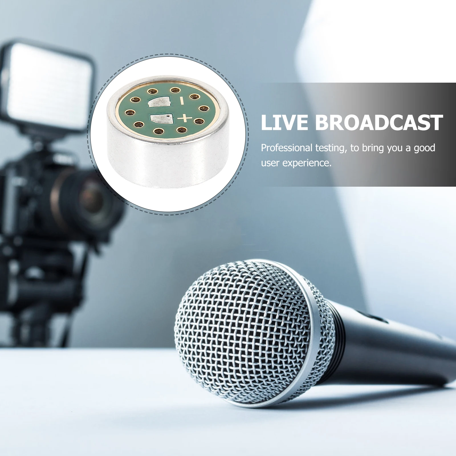 

1Pcs Condenser Microphone Core Unidirectional Single-Point Mic Core Professional Noise Reduction Sound Head for Meeting