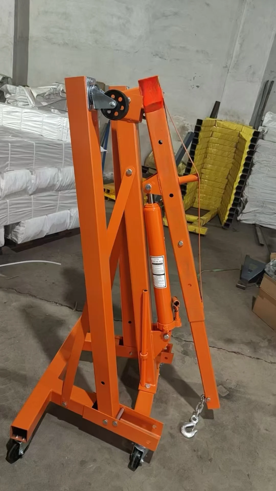 High Quality Portable Hydraulic Foldable Shop Crane Hoist Engine Folding Crane 2ton Mobile Mini Manual Crane