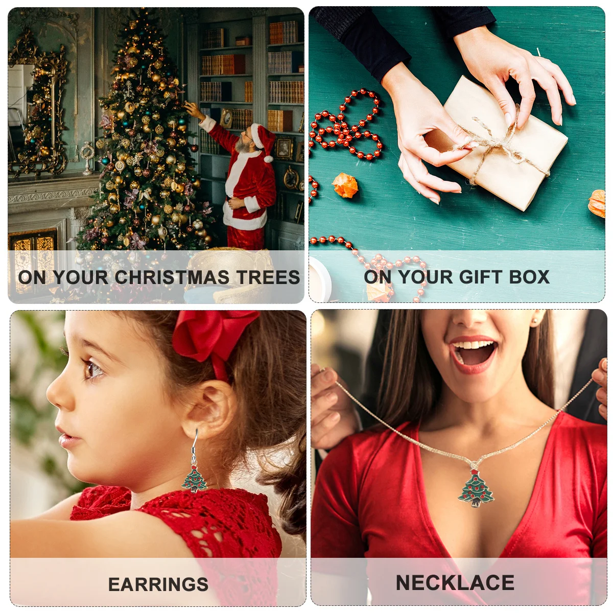 10 قطعة المعلقات شجرة عيد الميلاد عالية الجودة سبيكة DIY بها بنفسك السحر ل قلادة المفاتيح صنع المجوهرات لوازم الحرف الزخرفية #6