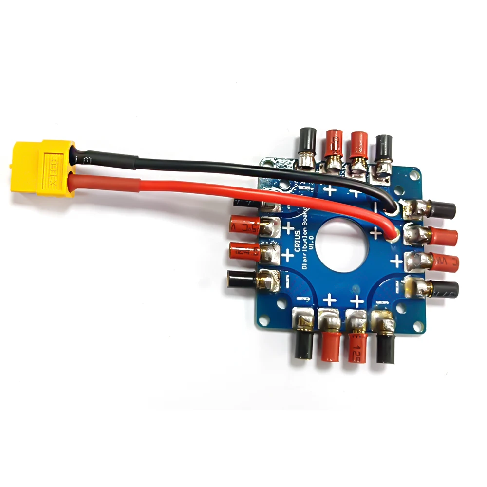 QX-MOTOR T / XT60 Plug PDB high current distribution board multi axis distribution board UAV power supply parallel connection
