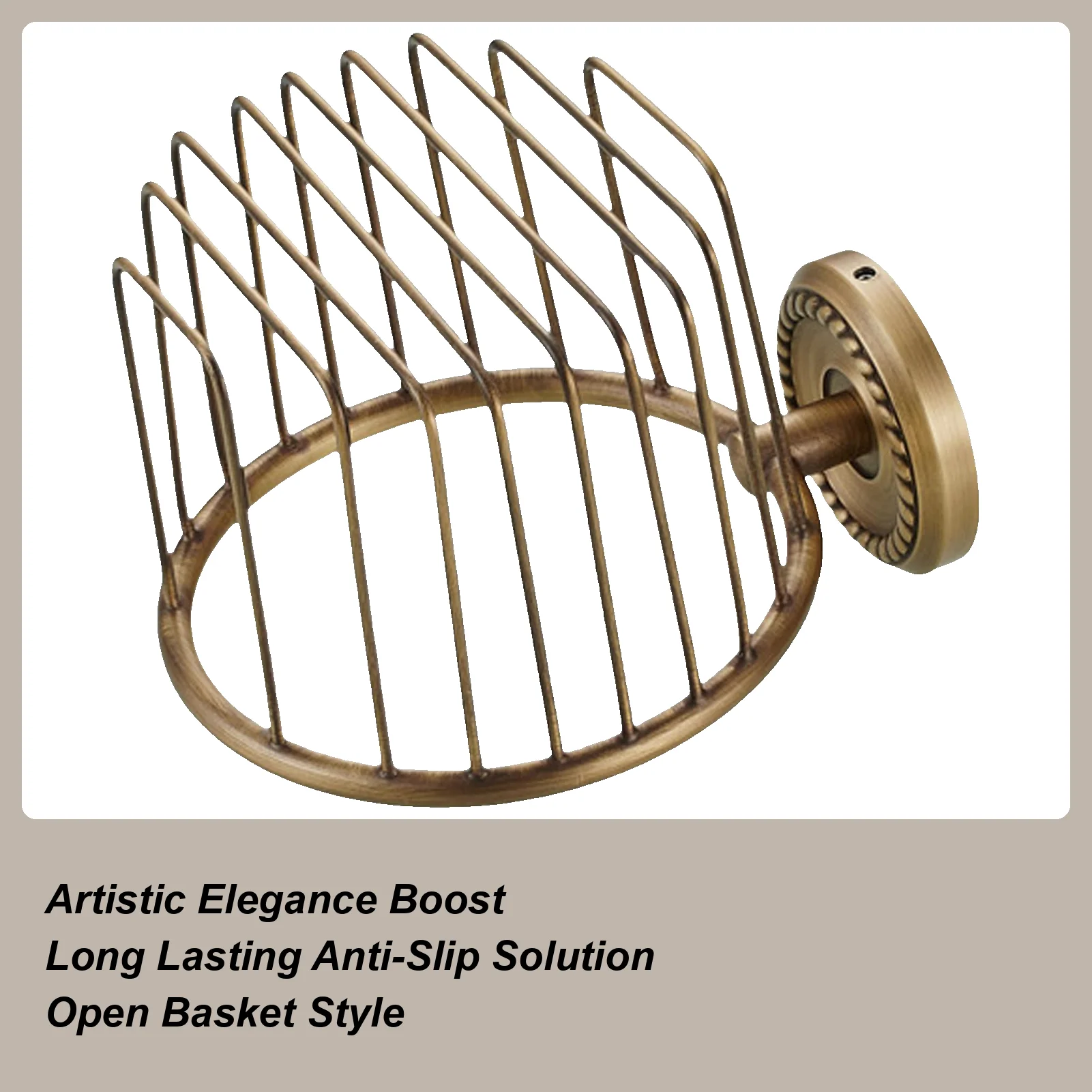 

Латунный антикварный держатель для туалетной бумаги, диспенсер для корзины для туалетной бумаги, настенный универсальный устойчивый держатель для туалетной бумаги в деревенском стиле для общежития