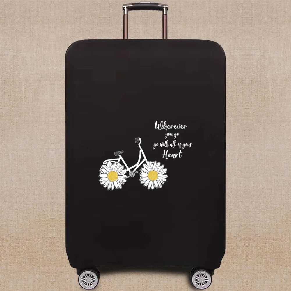 Suitcase Cover Luggage Case Suitcase Protective Cover Travel  Daisy Pattern SeriesElastic Luggage Dust Cover 18-32 Suitcase