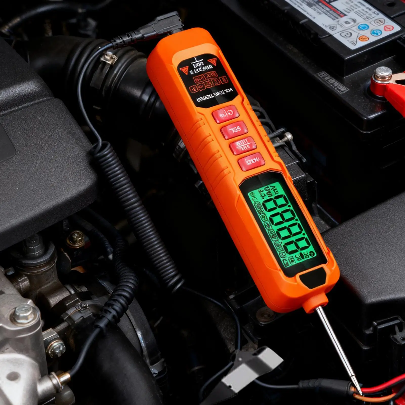 Automotive Electrical Tester Portable Circuit Fault Probe LED Digital Display Automotive Circuit Tester With Extended Spring