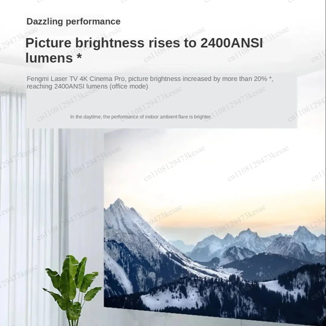 forFengmi 4K Cinema Pro Laser TV 2400 ANSI Lumens ALPD 3.0 DLP 3840x2160 HDR10 DTS Ultra Short Throw 80-150Inch Smart Projector