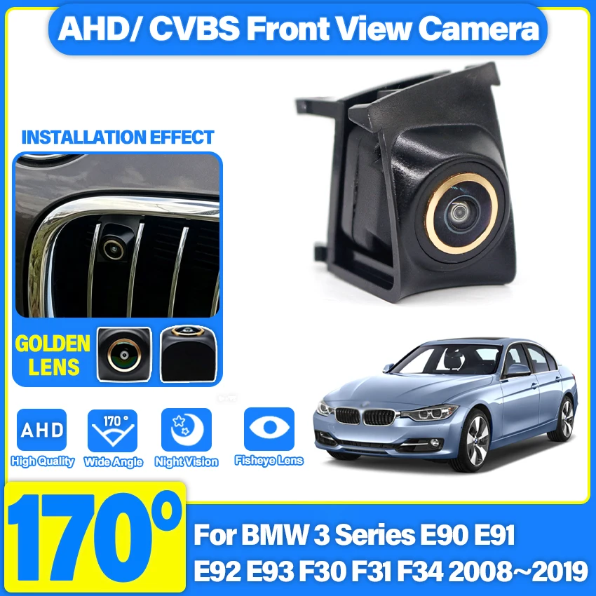 Car Front View Logo Embedded Camera For BMW 3 Series E90 E91 E92 E93 F30 F31 F34 2008~2019 Waterproof Night Vision CCD Full HD