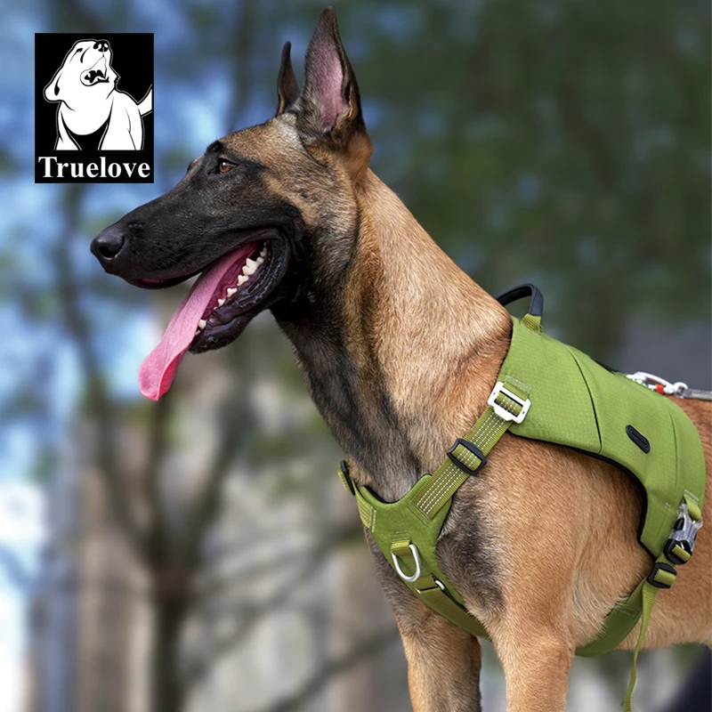 Truelove Dog Backpack Pet Harness Manufacturer Adjustable Tactical Handle Full Body Dog Vest for Hiking Training Outdoor TLB2251