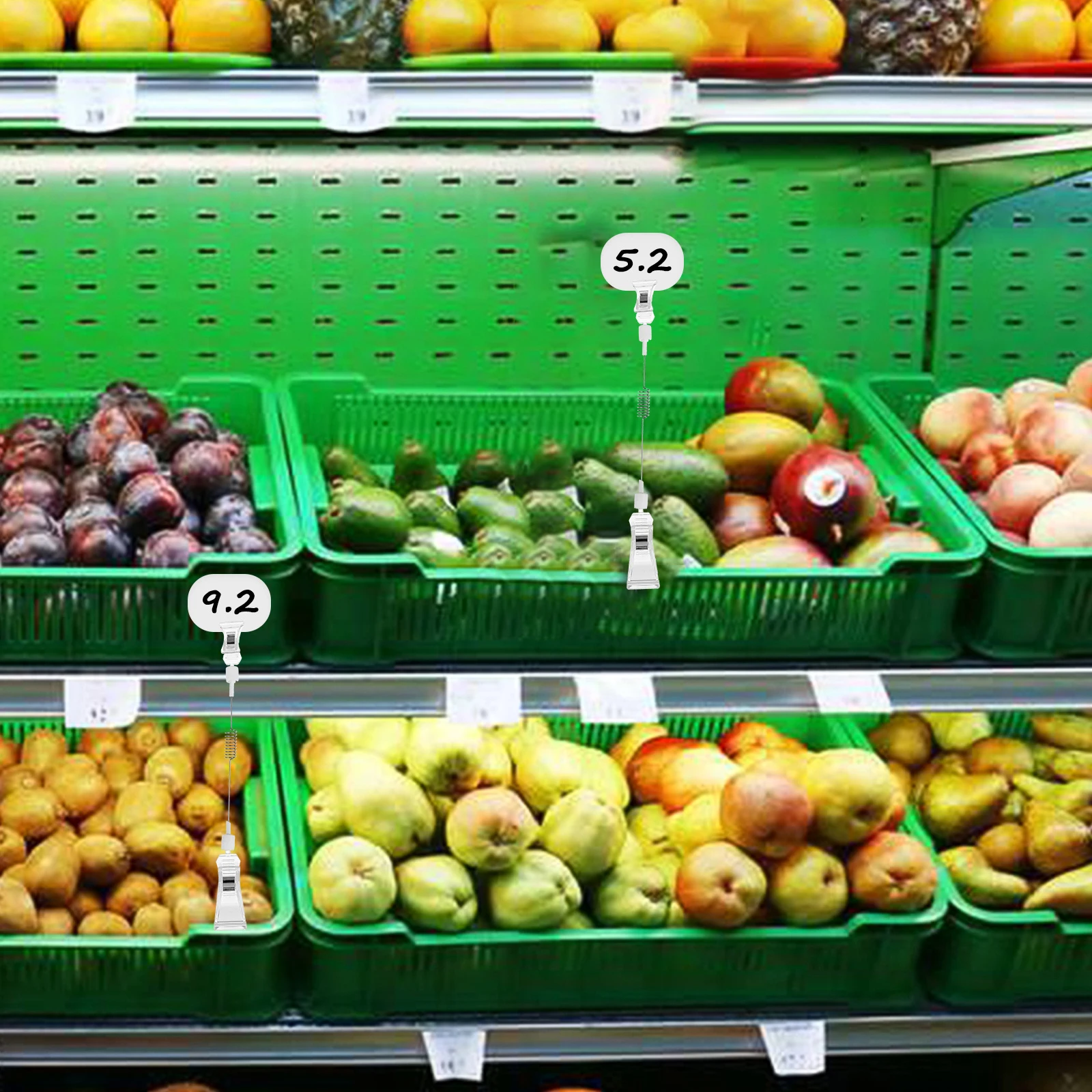 

6Pcs Multi-Function Sign Clips Clear Merchandise Display for Supermarket Clothing Stores Sign Holders Clear Clips