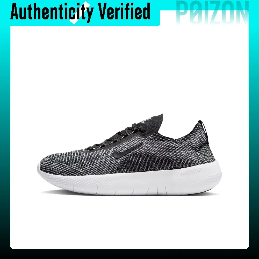 Nike Free 2025 Abrasion Resistant Breathable Low top Running Shoes Men's Black White HF1078-004