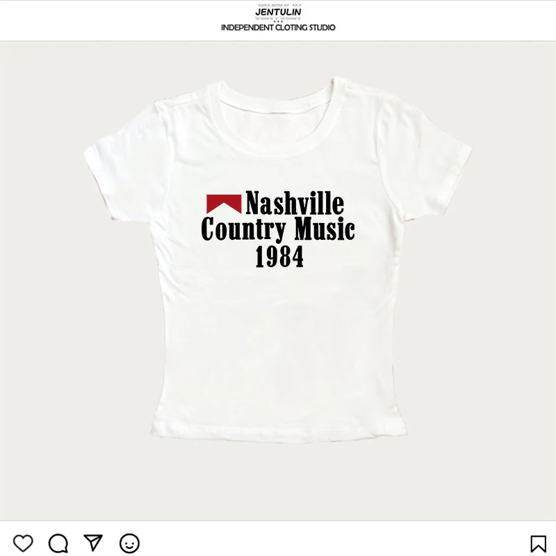 Camisetas informales con estampado de letras para mujer, Top corto Grunge de calle estética Rock, Top Harajuku Retro Punk Y2K, camiseta de manga corta para bebé