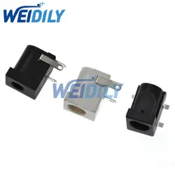 10PCS DC-005 Black/White Colour DC Power Jack Socket Connector DC005 5.5*2.1/2.5mm 3.5*1.3mm DIP/SMD Socket Round Needle