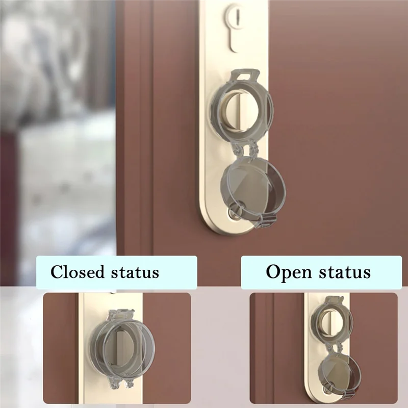 PHILE-Child Safety Lock Cover, Child-Proof Door Knob Protector, 2 Pack Door Safety Deadbolt Locks