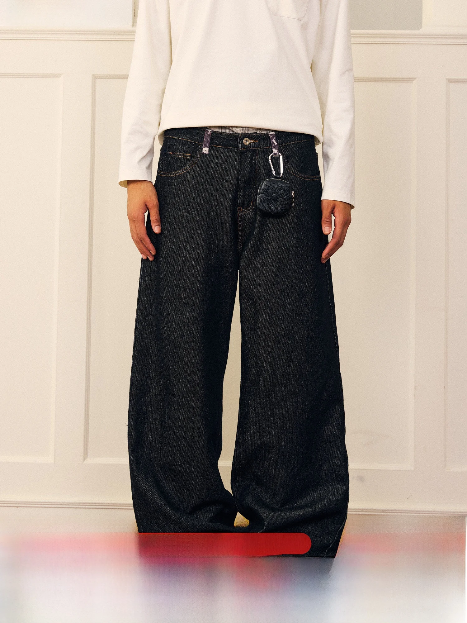 

Джинсы Done Original из коровьей кожи, широкие брюки А-силуэта, винтажный дизайн, повседневные длинные брюки для молодых мужчин