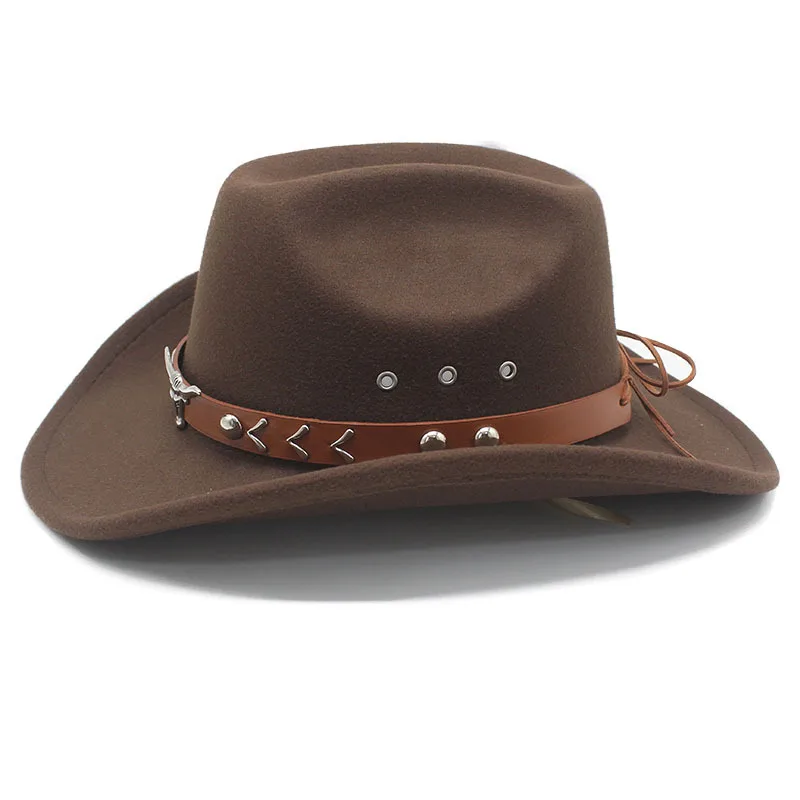 Vintage grenzüberschreitender Western-Cowboyhut Big-Edge Gentleman Cowgirl Jazz Hüte Feiertage Party Cosplay Cap Sombrero Hombre – Detail 7