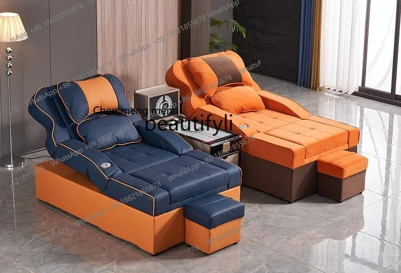 X  Foot massage bed, foot bath, ear cleaning, rest, integrated massage bed, electric foot massage sofa recliner