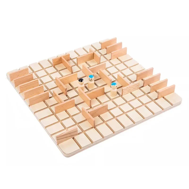 New Quoridor Board Game Wooden Abstract Strategy Game For Adults and Familes 2 to 4 Players Chase and Intercept Battle Games