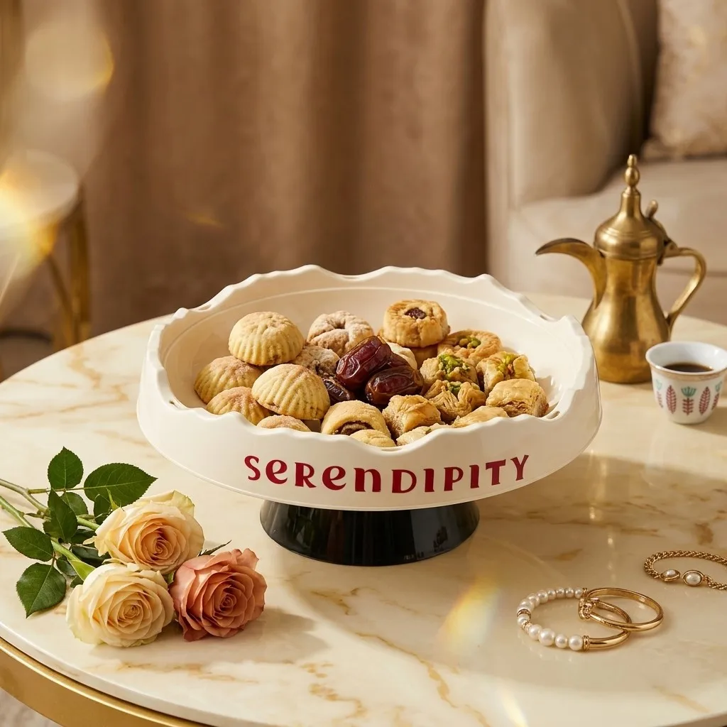 Plastic Cake Stand Detachable Fruit Bowl Stackable Dessert Serving Plate Drainage Scalloped Snack Dish Candy Tableware Party