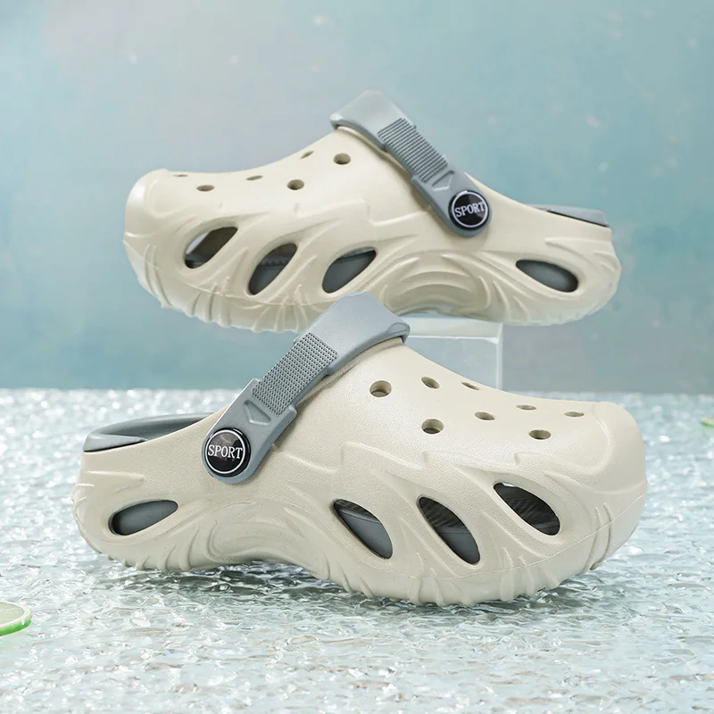 2-15Y Children's Thick Soft Sole Clogs Sandals Summer Solid  Beach Slippers for Boys Kid's Anti-slip Garden Shoes H98-21