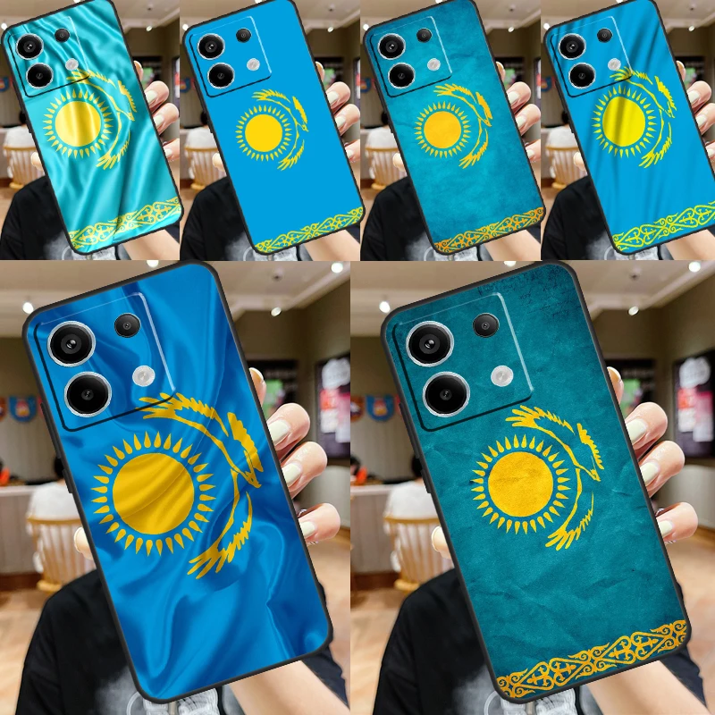 Kazakhstan Flag Case For Xiaomi Redmi 13C 12C 9C 10C Redmi Note 13 Pro 9 10 11 12 Pro 9S 10S 11S 12S Cover