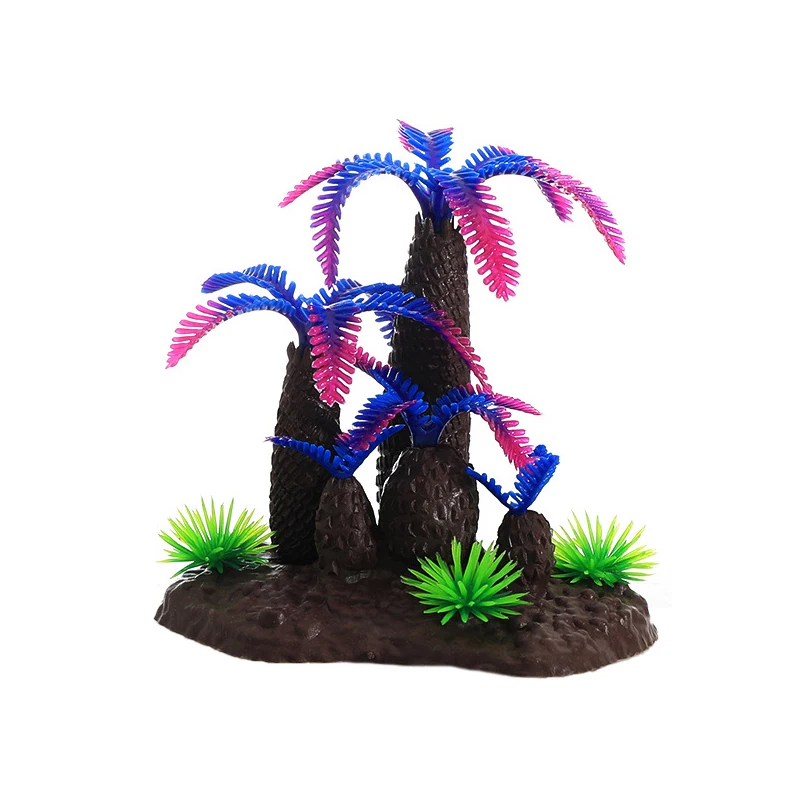 Mini Beach Ocean Coconut Tree Miniature Model Micro Landscape Architecture Sand Table Props Fish Tank Landscape Decoration