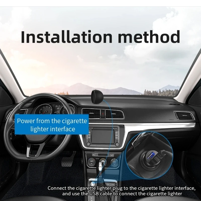 

ABS Built Car Heads Up Display with Integrated Warning System Simple Installs for Overheating Low And Depletion