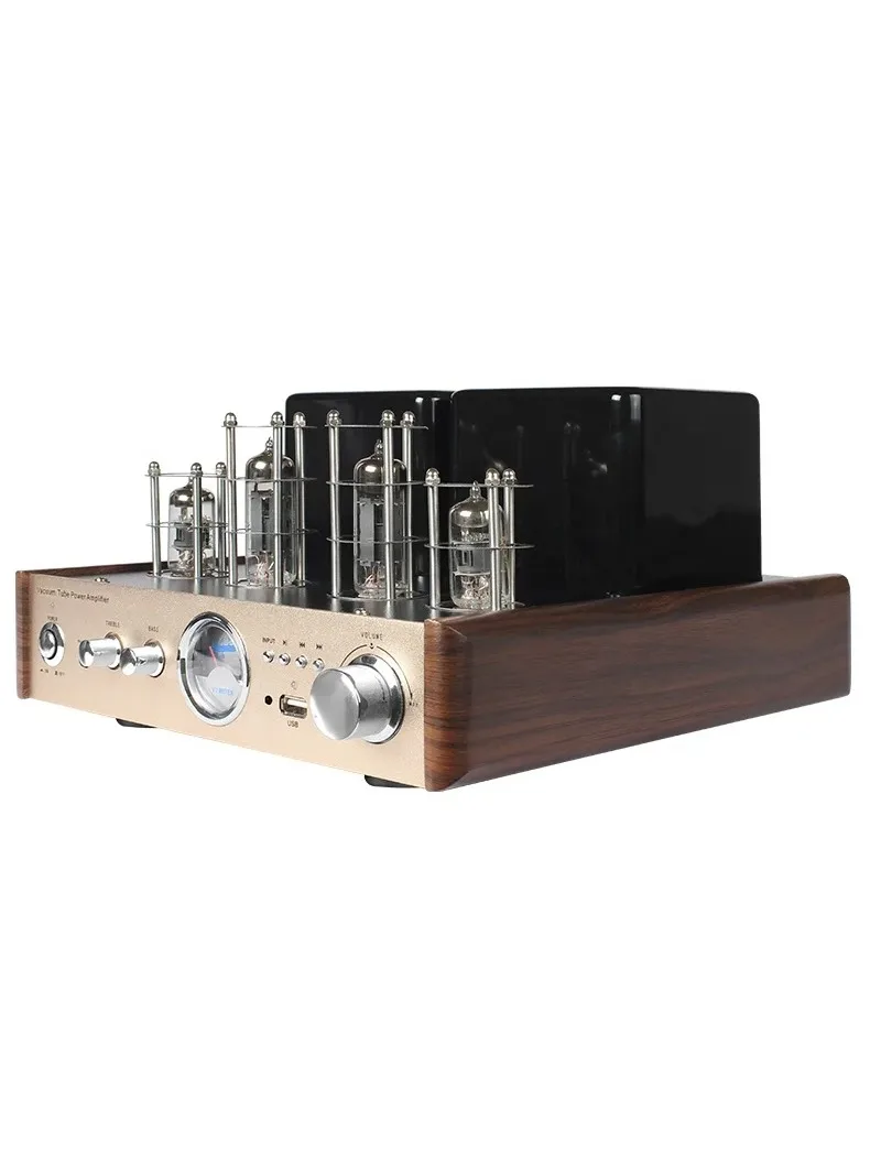 Professional Home Vacuum Tube Amplifier 60W BT Optical Coaxial USB 2.0 Channels Aluminum Alloy 3.5mm Headphone Jack