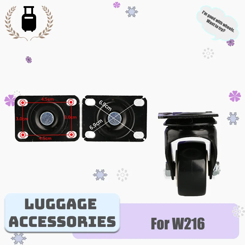 

For W216 Universal Luggage Compartment Wheel Replacement Kit Luggage Compartment Wheel Repair Parts Enables Smooth 360° Rotation