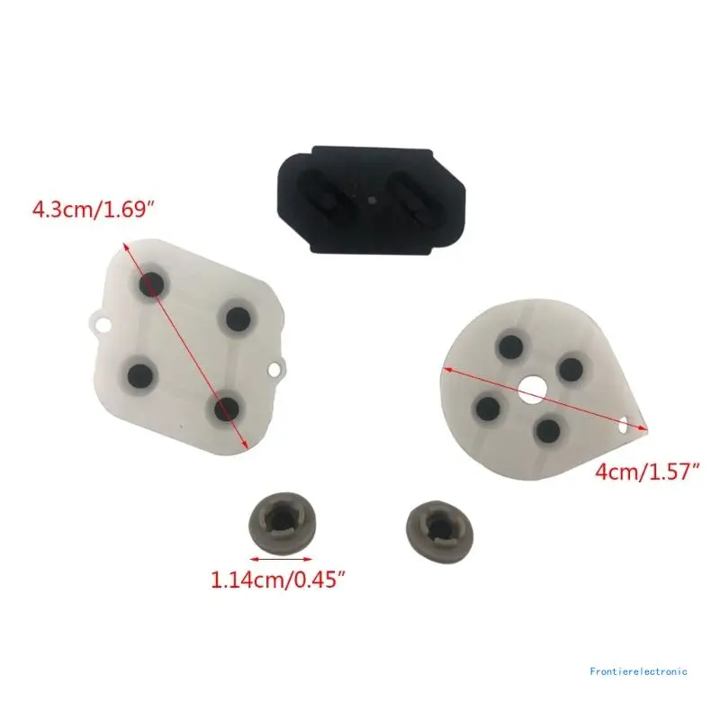 5Pcs/set Controller Gamepad Conductive Rubber Pads Button Pad Keypads Replacement For SNES Controller Accessories
