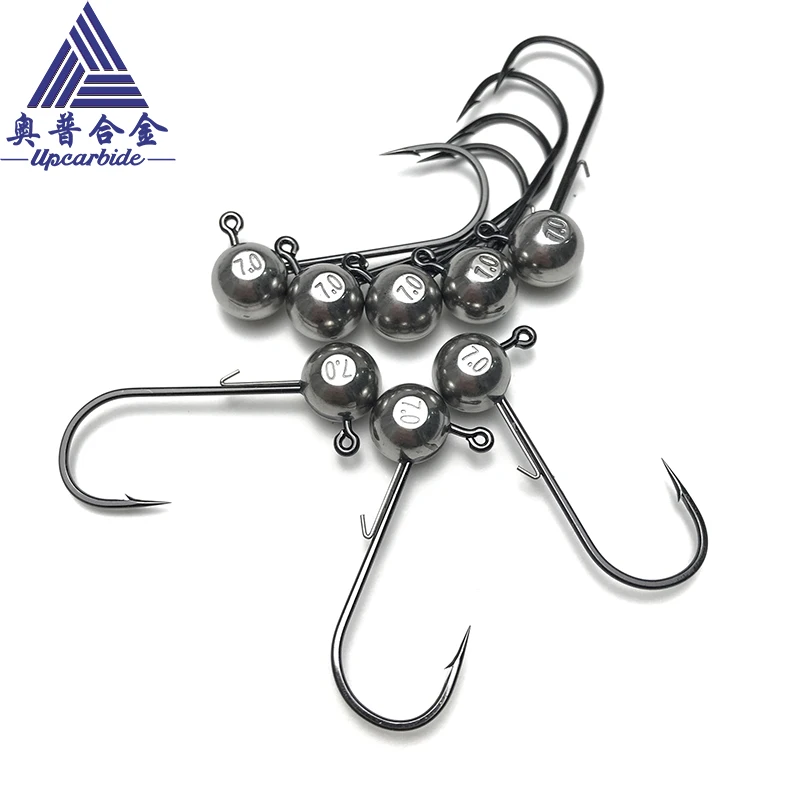 Imagem -03 - Tungstênio Jig Cabeça Gancho de Pesca Bola Redonda Ganchos Soft Worm Lure Acessórios de Pesca 1.8g a 28g 10 Pcs 20 Pcs 30 Pcs