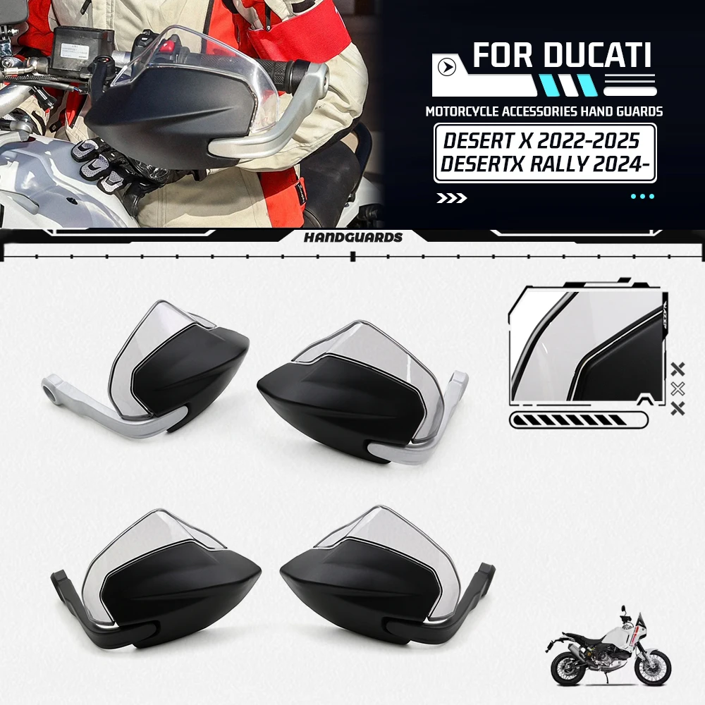 

For Ducati Desert X DesertX Rally 2022-2025 Motorcycle Accessories Hand Guards Handle Protector Handguard Handlebar Aluminum