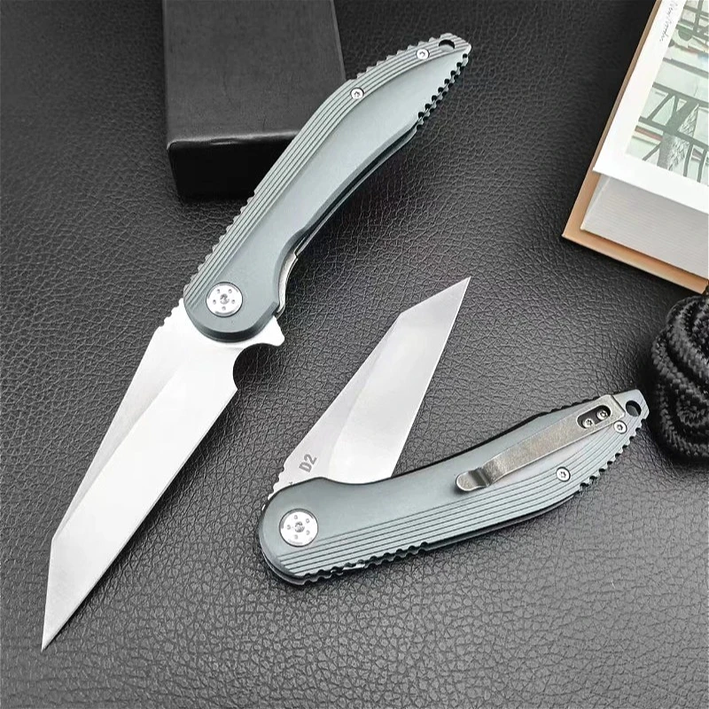 

8065 Outdoor Camping Folding Pocket Survival Knife Tactical Hunting D2 Blade Portable Utility Fruit Self-defense EDC Tool Knives