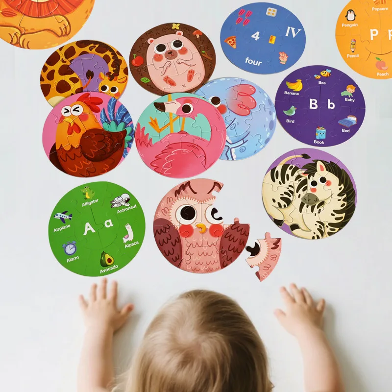 Fun Matching Puzzle Game – Large Round Pieces for Kids, Parent-Child Interactive Play & Focus Training, Christmas Gift
