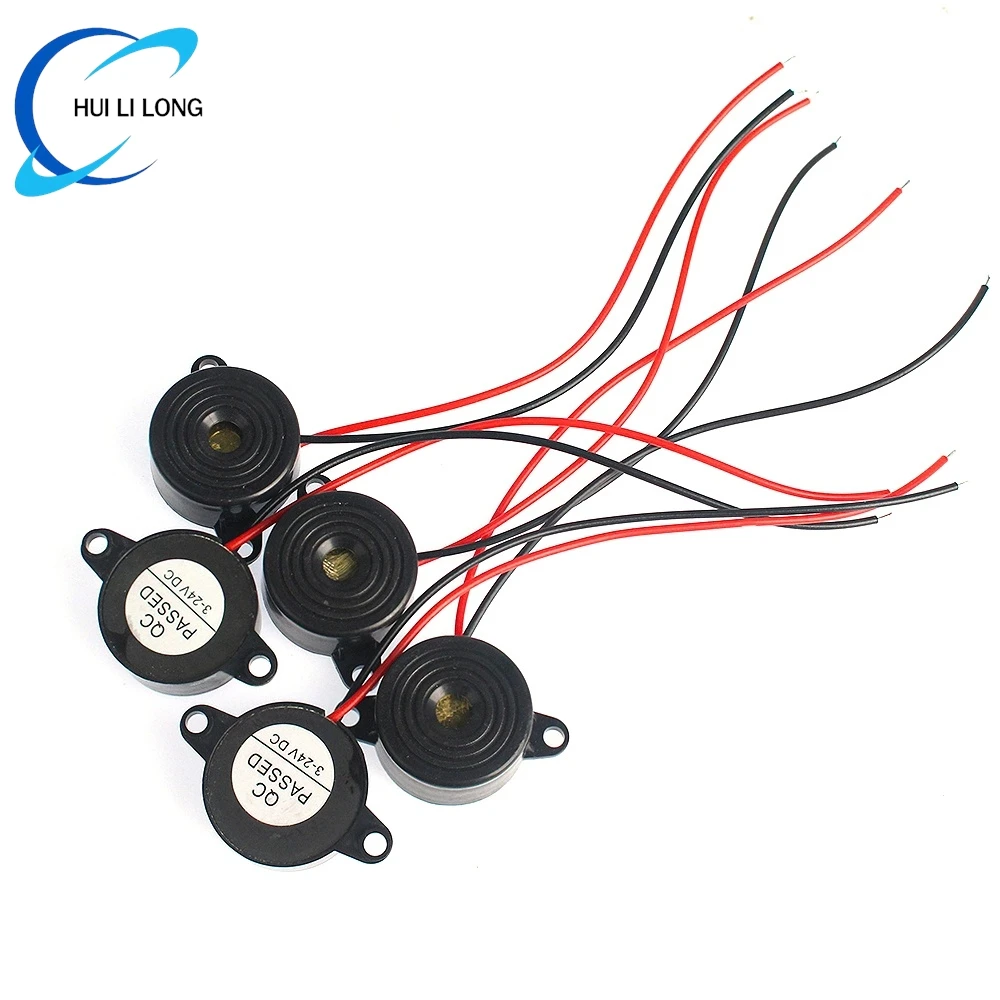 5/10/20 PCS High Decibel Buzzer SFM-20B DC 3-24V Continuous Sound Buzzer 2312 Active Piezo Buzzers, for Arduino Car