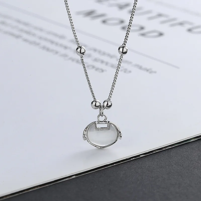 

VENTFILLE 925 Sterling Silver Japanese and Korean Fashion Female Trend Auspicious Cloud Wishful Necklace