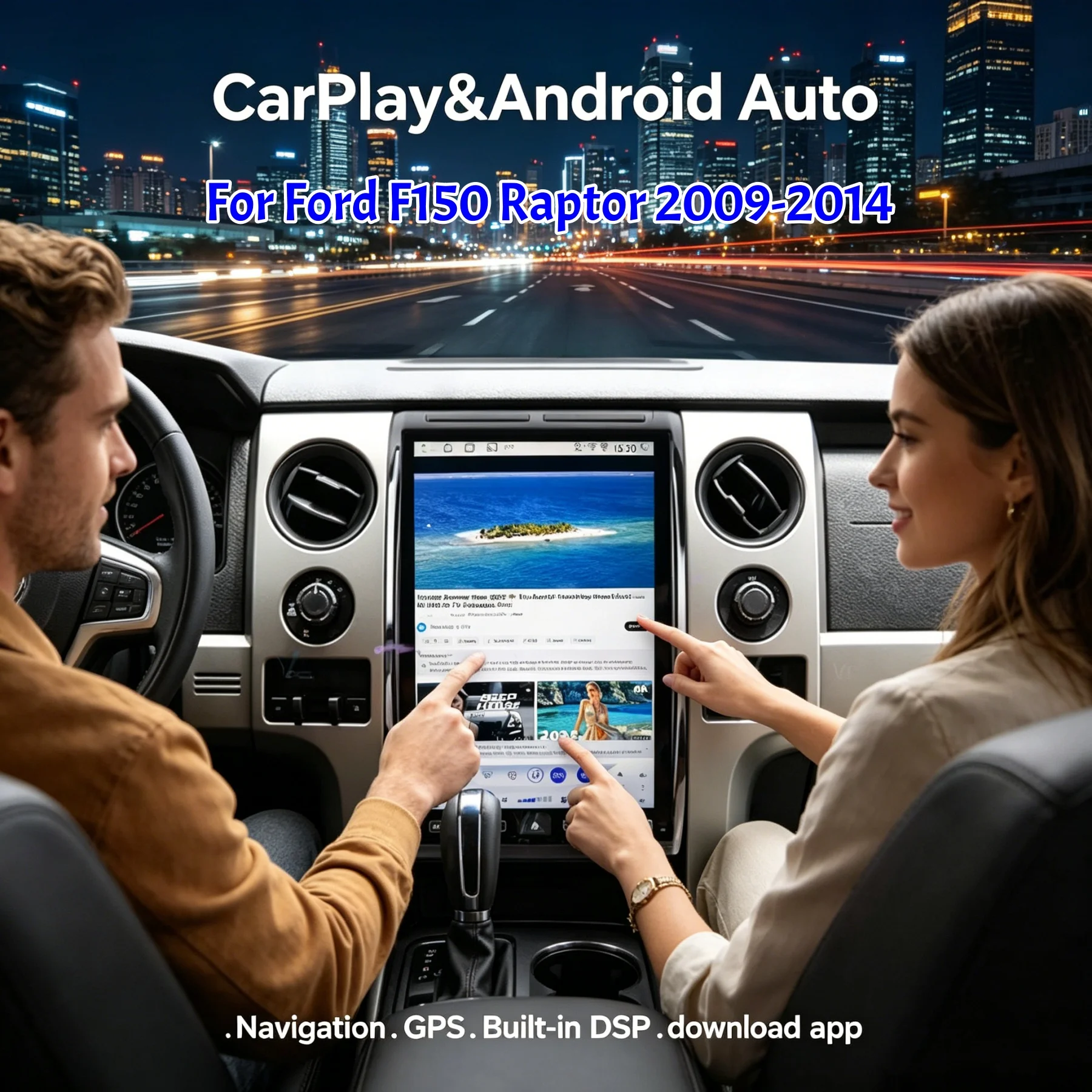

14.5 Inch Android For Ford F150 2009 2010 2011 2012 2013 2014 Car GPS Navigation Multimedia Player Radio Head unit HD Carplay