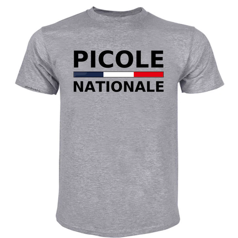 Picole Nationale T Shirt Loose men Cotton Printed T-shirt national picole TShirts Humorous homme tshirt classical tops