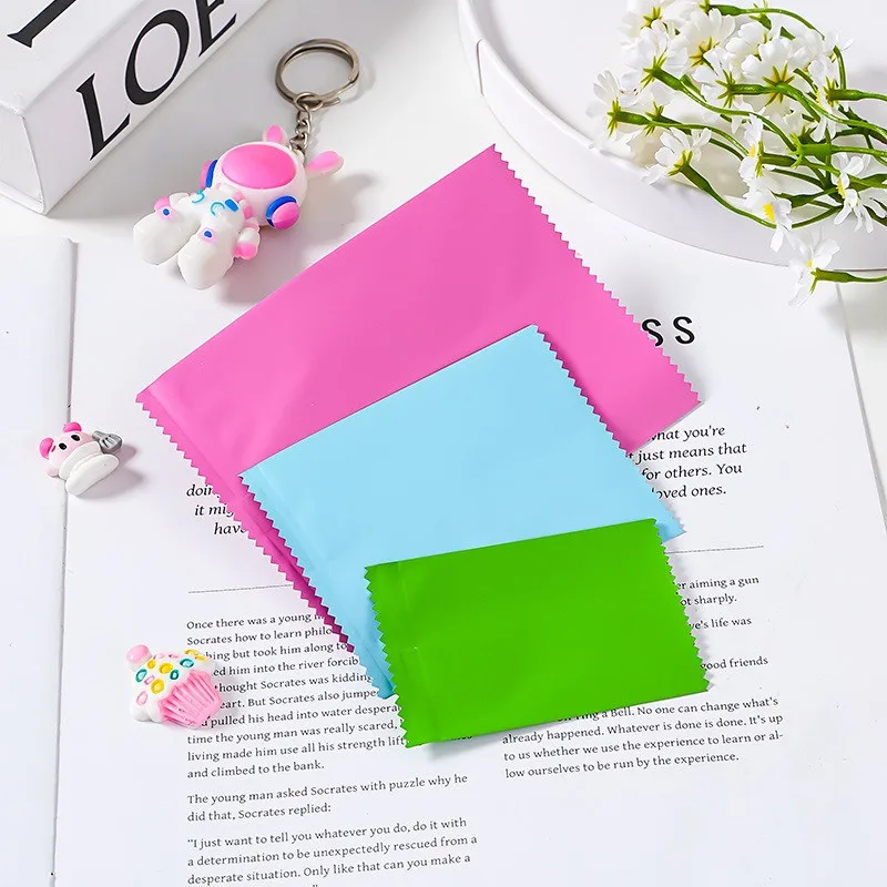 100Pcs Solid Color Aluminum Foil Blind Bags New Empty Mini Miniature Toy Candy Surprise Bag DIY Party Gift Packaging