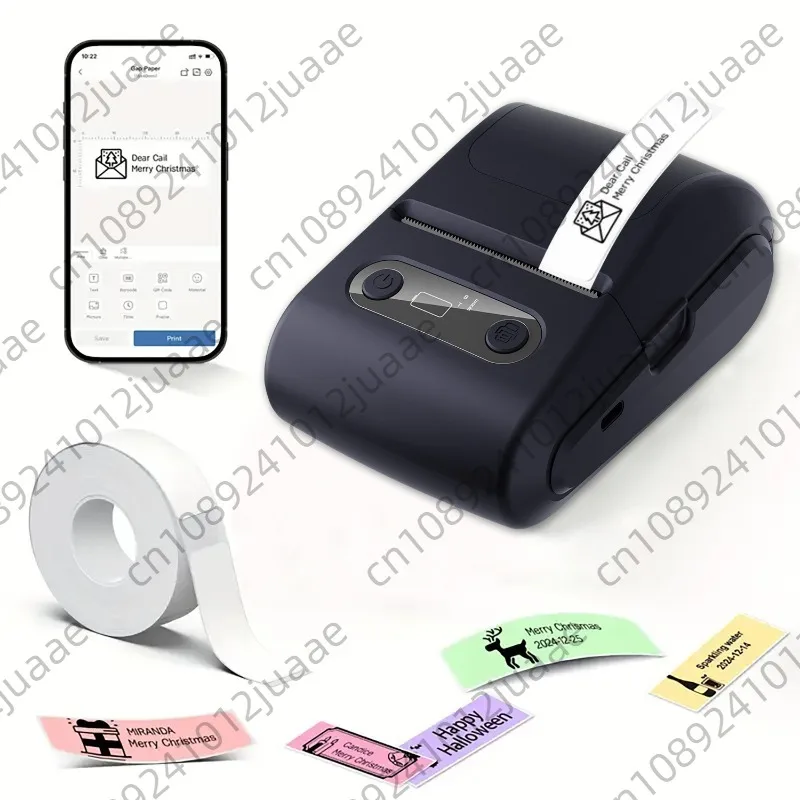Thermal Label Printer for Home Use, Bluetooth Connected to Mobile Phones, Small Handheld Receipt Barcode Printer