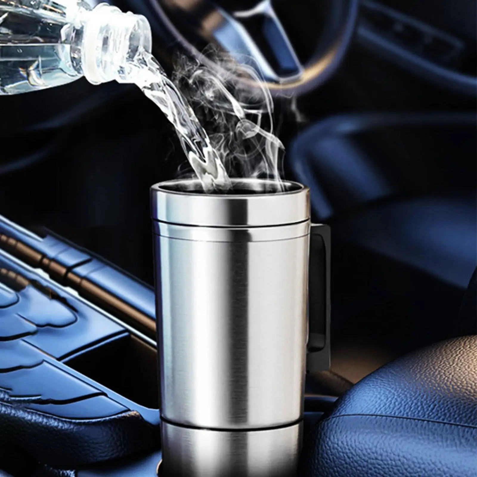 Car Heating Cup Keep Milk Warm Leakproof Premium Portable Car Heated Mug